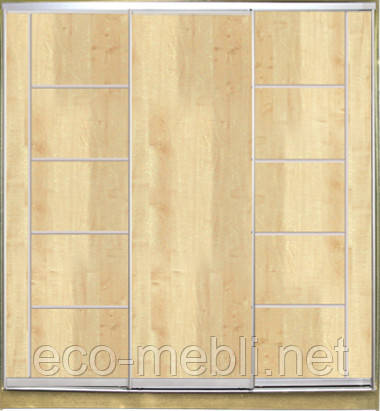 Шафа-купе "СТАНДАРТ 2" з фасадом 28/2/41 дуб+дуб, фото 1