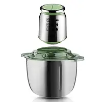 Подрібнювач блендер чоппер електричний для кухні з металевою чашею 3л RAF 800W Сріблястий