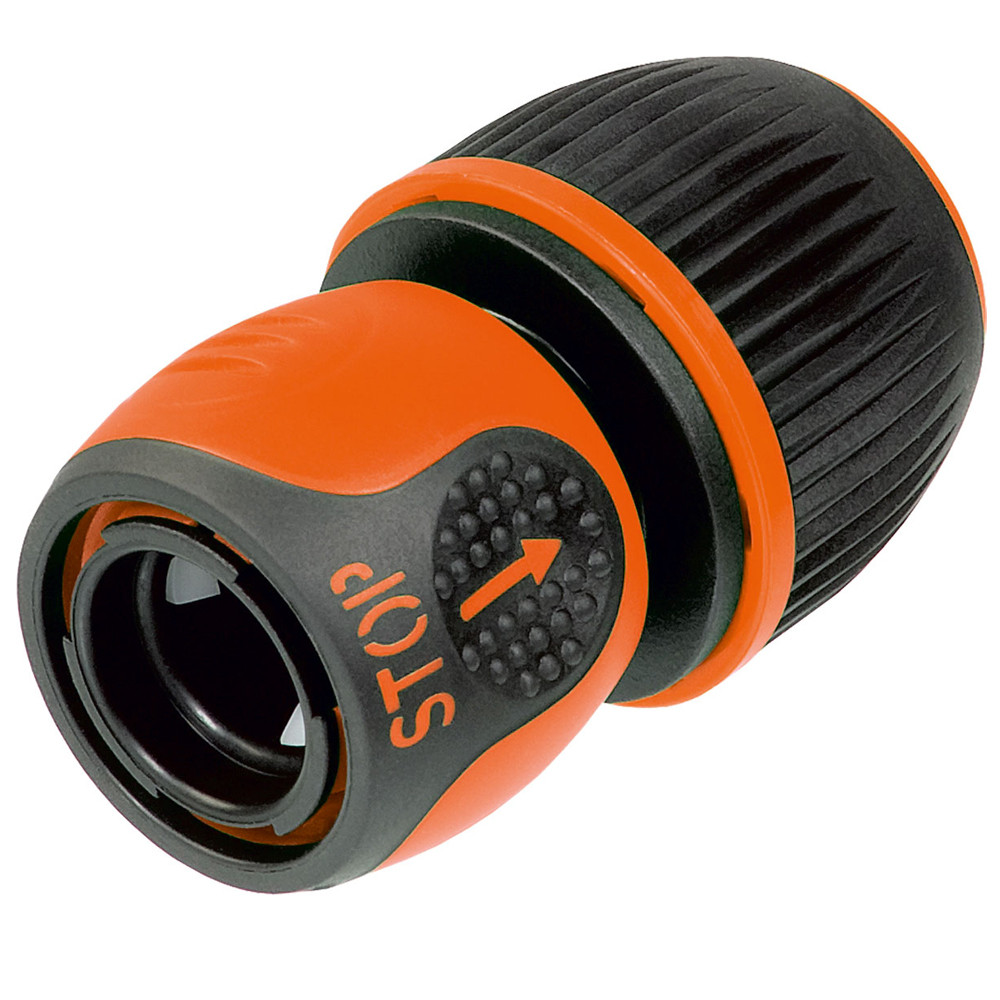 Конектор для шланга Stocker / Штокер DELUXE 27048 з Аквастоп - 1/2, 5/8, 3/4 (Італія)