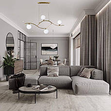 Бронзова люстра "Хвиля" на 4 лампи (909-8078-4 BRZ+WH), фото 4