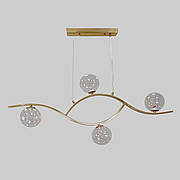 Бронзова світлодіодна люстра "Хвиля" (909-8078-4 BRZ+LED)