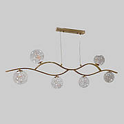 Бронзова світлодіодна люстра "Хвиля" (909-8078-6 BRZ+LED)