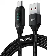 Кабель с дисплеем Toocki PD 66W USB to Type C 1m Black (TXCT-XY01)