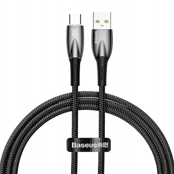 Кабель Baseus Glimmer Series Fast Charging Data Cable USB to Type-C 100W 2m (CADH000501) Black