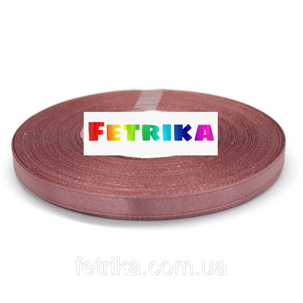 Стрічка атласна однотонна бежевий 0,6 см, фото 1
