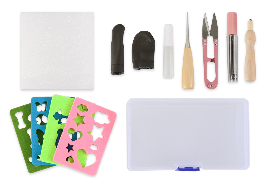 Набір для валяння, середній рівень, маленькі трафарети, фото 1