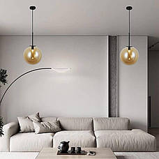 Чорний підвіс з кавовим 30см кулею (916-3430-1 BK+BR), фото 5