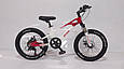 Гірський підлітковий велосипед Dyna Star M-1 20 дюймів Магнезієвий Біло-Червоний, фото 2