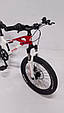 Гірський підлітковий велосипед Dyna Star M-1 20 дюймів Магнезієвий Біло-Червоний, фото 8