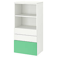 Стеллаж IKEA СМОСТАД / ОПХУС, белый, с 3 ящиками, 60x42x123 см, 594.208.29
