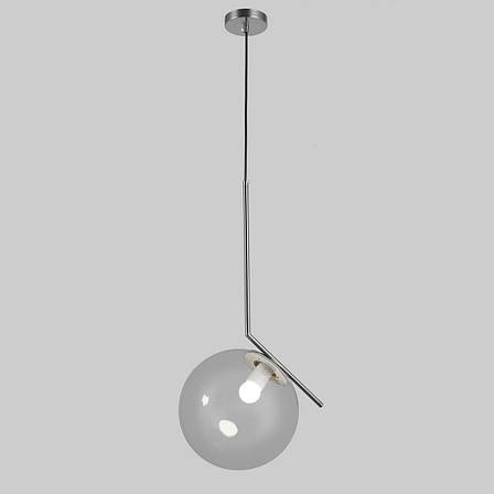 Срібний скляний підвіс з кулею 25см (916-3816-1 CR+CL), фото 1