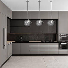 Срібний скляний підвіс з кулею 25см (916-3816-1 CR+CL), фото 3