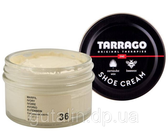Крем для гладкої шкіри Tarrago Shoe Cream 50 мл колір слонова кістка (36)