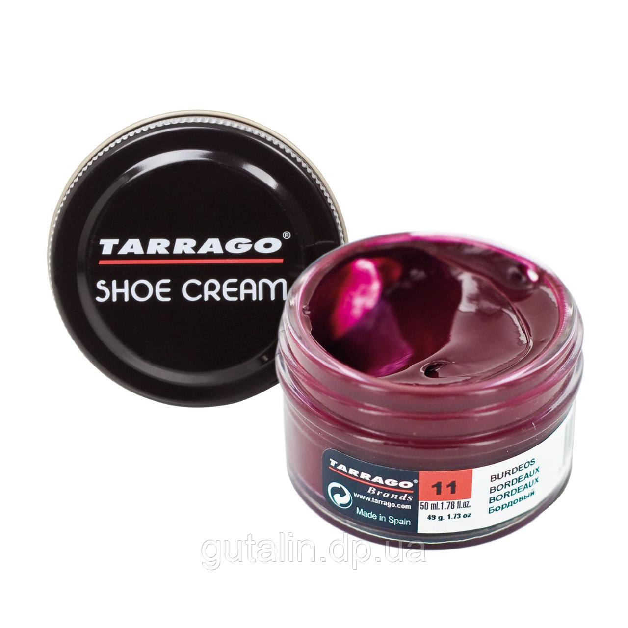 Крем для гладкої шкіри Tarrago Shoe Cream 50 мл колір бордовий (11)