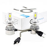 Автомобільні LED лампи з цоколем H7 Комплект світлодіодних LED ламп для авто ближнього світла C6 H7, фото 6