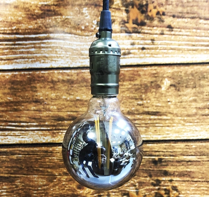 Світлодіодна лампа Feron LB-163 6 Вт G95 Е27 250 Лм 2700 К графіт 95х145 мм