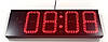Годинник-термометр 750х250мм яскравий червоний, фото 2