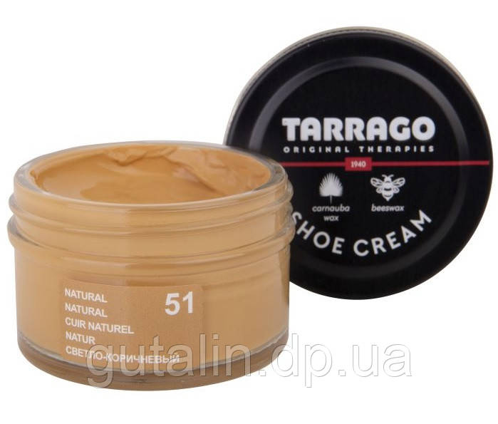 Крем для гладкої шкіри Tarrago Shoe Cream 50 мл колір ясно-коричневий (натуральний) (51)