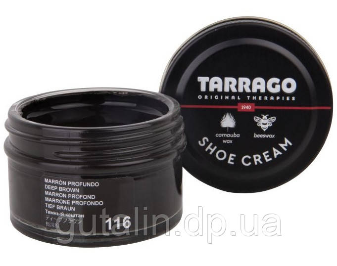 Крем для гладкої шкіри Tarrago Shoe Cream 50 мл колір темно-коричневий (116)
