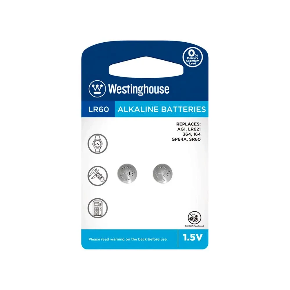 Лужная батарейка Westinghouse Alkaline LR60 AG1