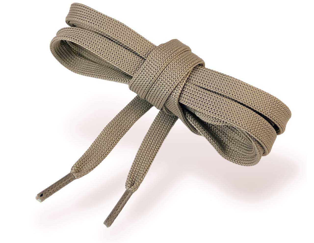 Шнурки взуттєві плоски #334 PREMIUM якість колір бежевий 90-120см., фото 1