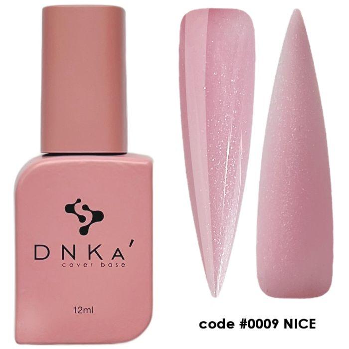 Камуфлююча база DNKa Cover Base No0009 Nice рожевий зі срібним шимером, 12 мл