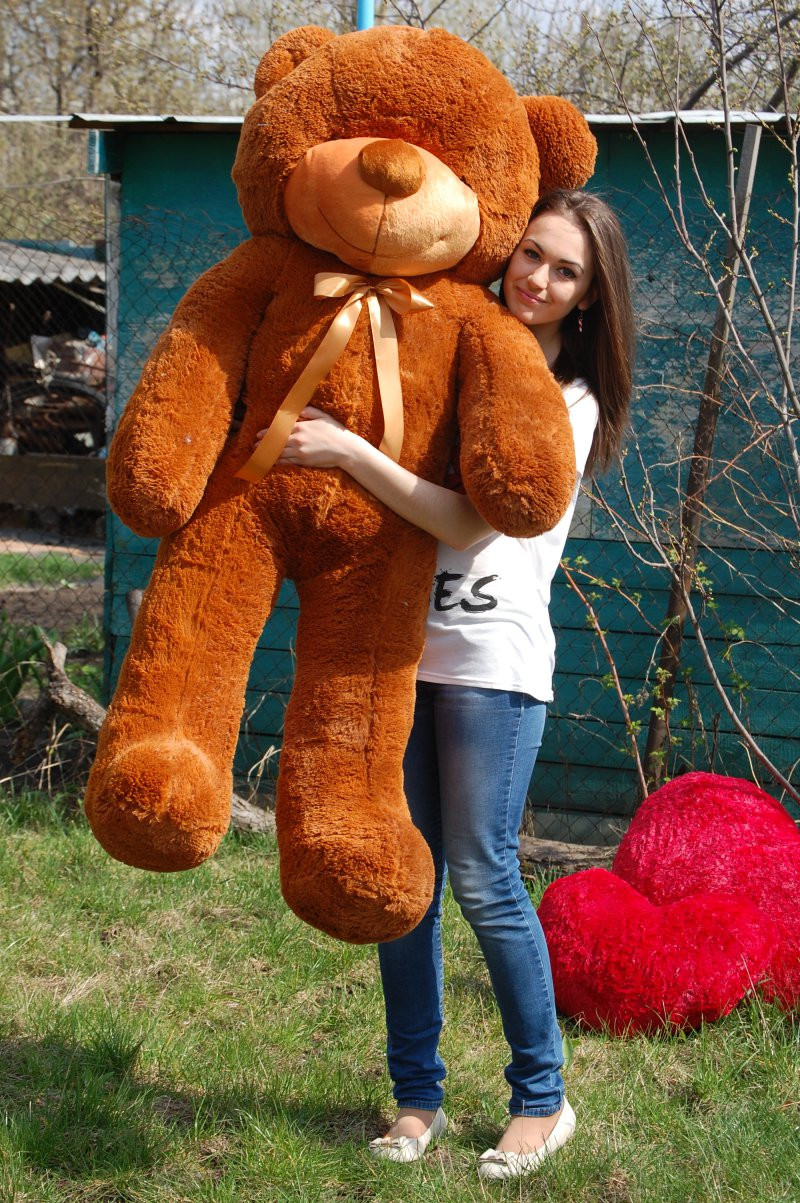 Ведмедик плюшевий коричневий 160 см