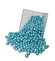 Посыпка (рисовые шарики) перламутровые голубые (5 мм) 50 г