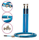 Скакалка швидкісна 4yourhealth Jump Rope Premium 3м металева на підшипниках 0200 Блакитна