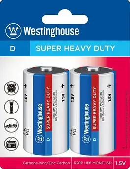 Сольова батарейка Westinghouse Super Heavy Duty D / R20