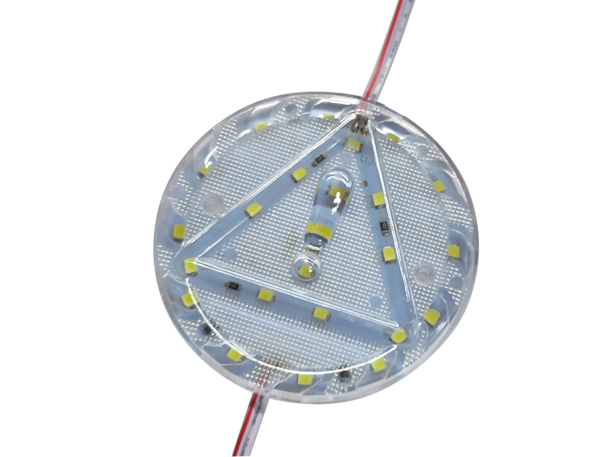 Світлодіодний модуль 12V 24 SMD 2835 (75mm*75mm) білий, круглий із трикутником, фото 1