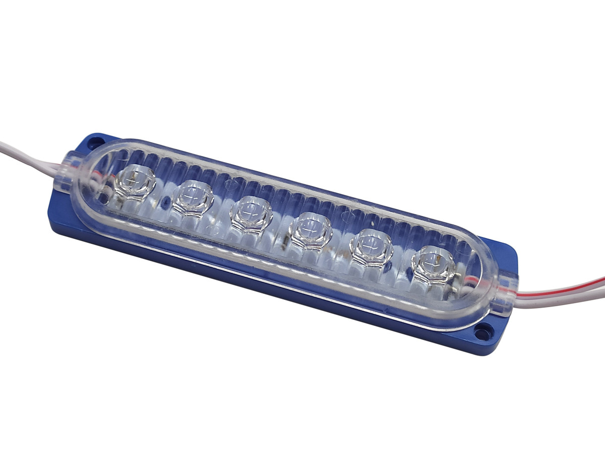 Світлодіодний модуль 12V 6 SMD 2835 (104mm*25mm) синій