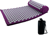 Килимок акупунктурний з валиком. Масажний килимок для йоги + валик. Аплікатор Кузнєцова, фото 10