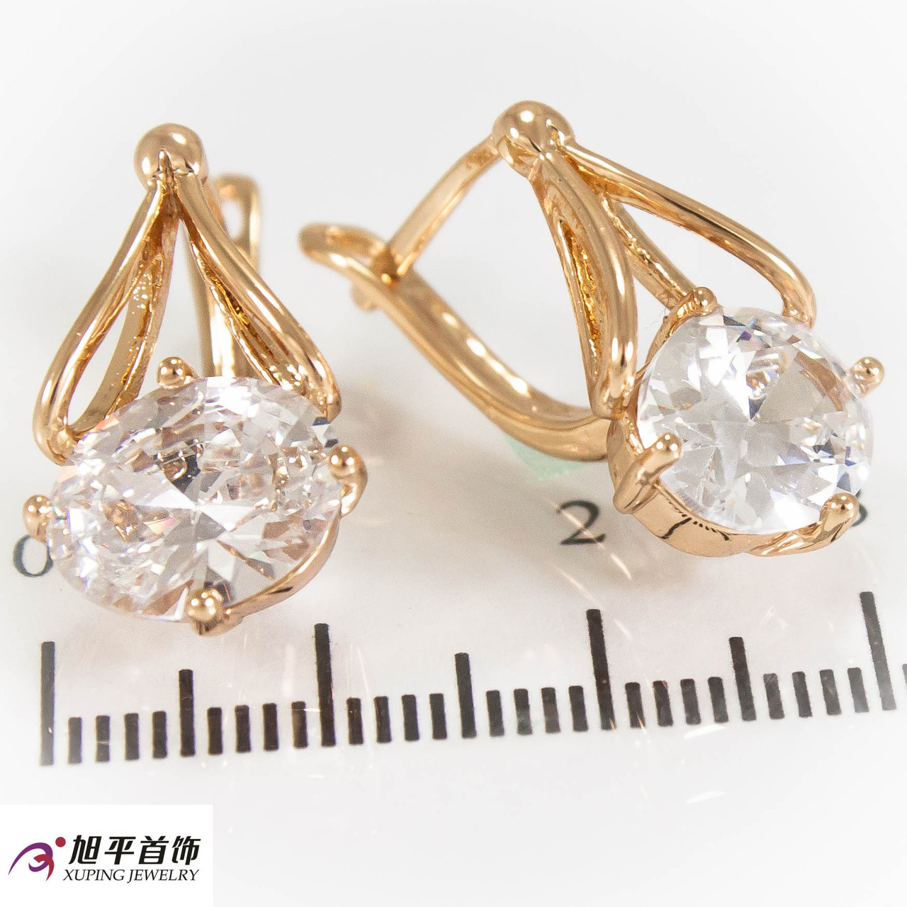 Сережки Xuping 1,7 см лимонна позолота (Медичне золото) 624852(5)