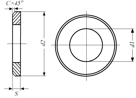 Шайба 27 гост 9065 75 для фланців креслення