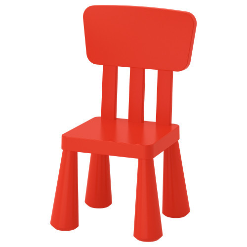 Дитячий стілець IKEA MAMMUT для дому/вулиці червоний 403.653.66