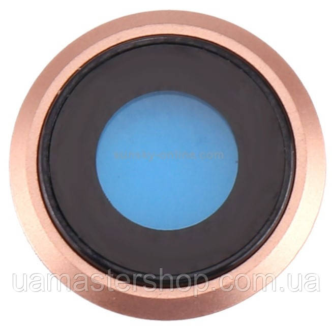 Скло камери iPhone 8/SE 2020 золотисте + кільце, фото 1