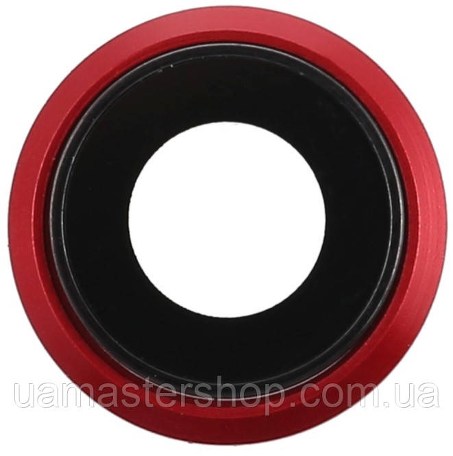 Скло камери iPhone 8/SE 2020 червоне + кільце, фото 1