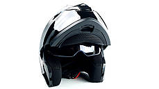 Шолом для мотоцикла MX-030 DOT модуляр + окуляри темні, фото 4