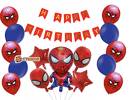 Готовий набір для фотозони Людина Павук червоний