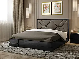 Ліжко з металевим підйомним механізмом з натурального дерева в спальню Еліт Арбор Древ