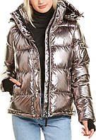 Пуховик женский S13 New York Ella Metallic Down-Fill Puffer серебристый металлик XS