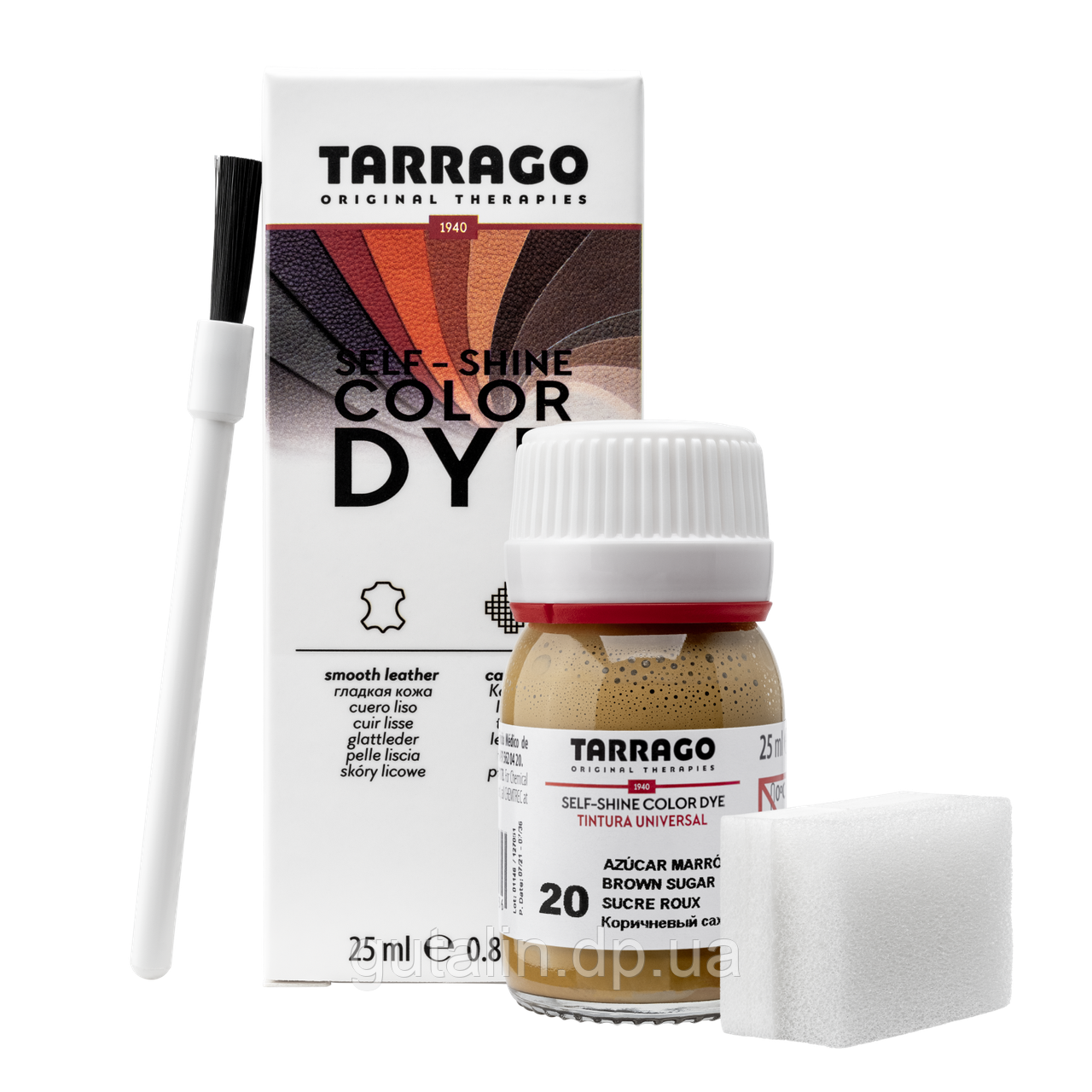 Барвник для гладкої шкіри та текстилю Tarrago Color Dye 25 мл колір коричневий цукор (20)