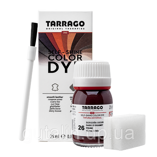 Барвник для гладкої шкіри та текстилю Tarrago Color Dye 25 мл колір темно бордовий (26)