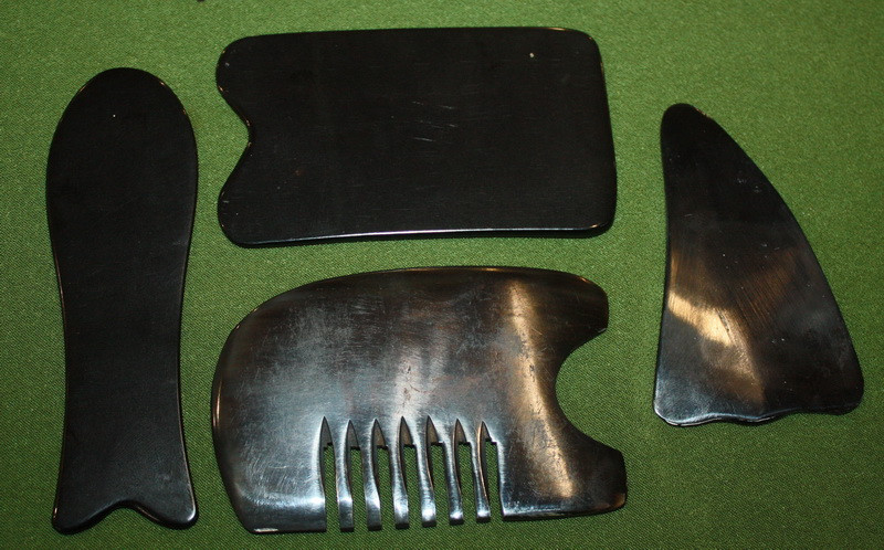 Шкребок Гуаша кістка — ріг буйвола 4 шт., фото 1