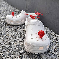 Джибітси для кроксів Jibbitz пластикові "Турбіна і Спойлер" / Прикраси значки на взуття 4 шт. різні кольори