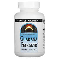 Предтренировочный комплекс Source Naturals Guarana Energizer 900 mg, 60 таблеток