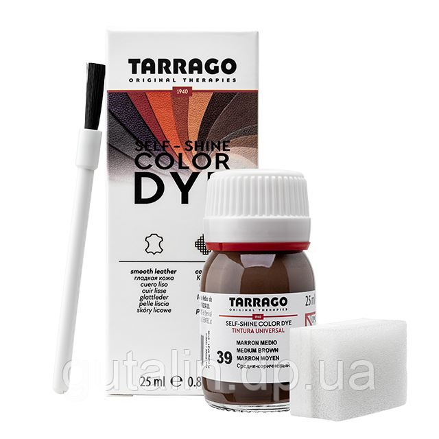 Барвник для гладкої шкіри та текстилю Tarrago Color Dye 25 мл колір середній коричневий (39)