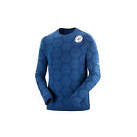 Футболка с длинными рукавами Training Tshirt LS Badges - Mont Blanc 2020 Blue M