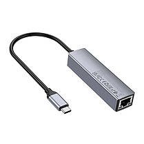 Hoco HB34 Easy 4in1: Адаптер Type-C для USB3.0*3+RJ45, 155мм, фото 3